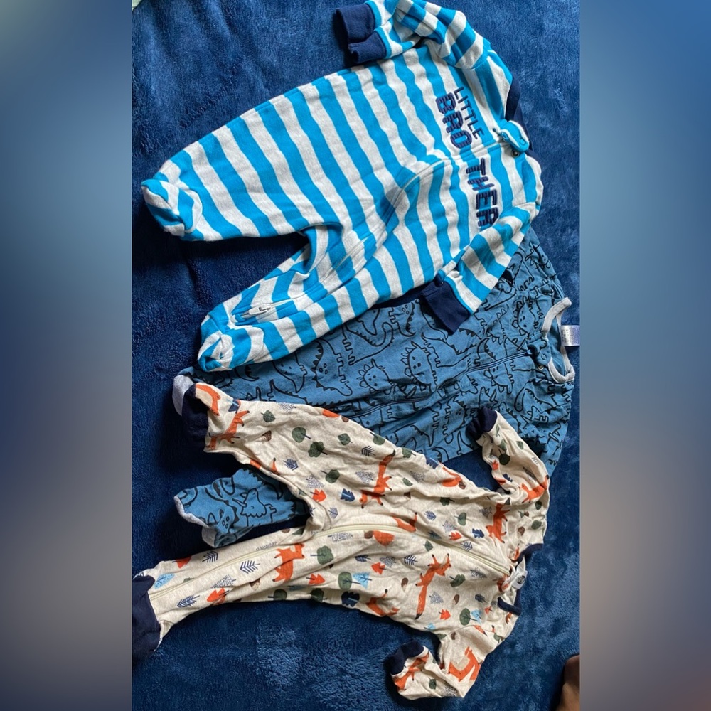 Baby pajamas 0-3 months set of 3